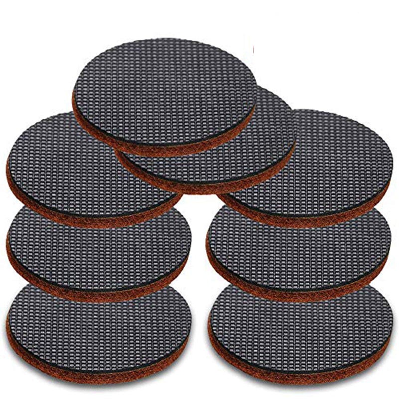 Carkio Black Anti Slip Furniture Pads 8 pcs 4" Rubber Feet-Furniture Floor Protectors Round Furniture Grippers Pads Self Adhesive Rubber Feet Furniture Pads for Keep in Place Furniture on Floor - Image 1